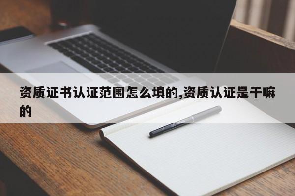 资质证书认证范围怎么填的,资质认证是干嘛的